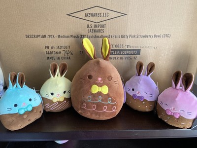 Squishmallows 5  & 8  Easter Bunny Eaton, Garda, Hollandaise, Mamie, And Dinora