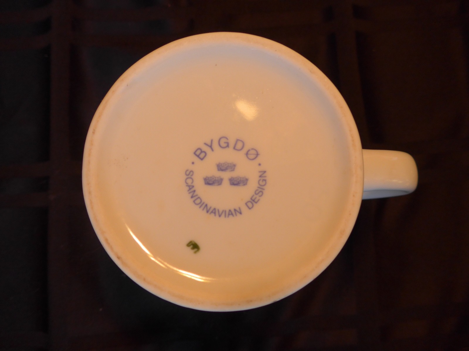 1977 Kobenhavn Vintage Beer Mug BYGDO Denmark Copenhagen Blue Scandinavian