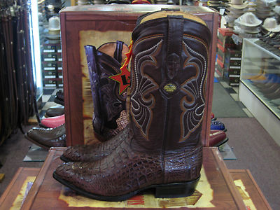 Pre-owned Los Altos Boots Los Altos Women Brown Genuine Crocodile Western Cowboy Boot (m) L311976