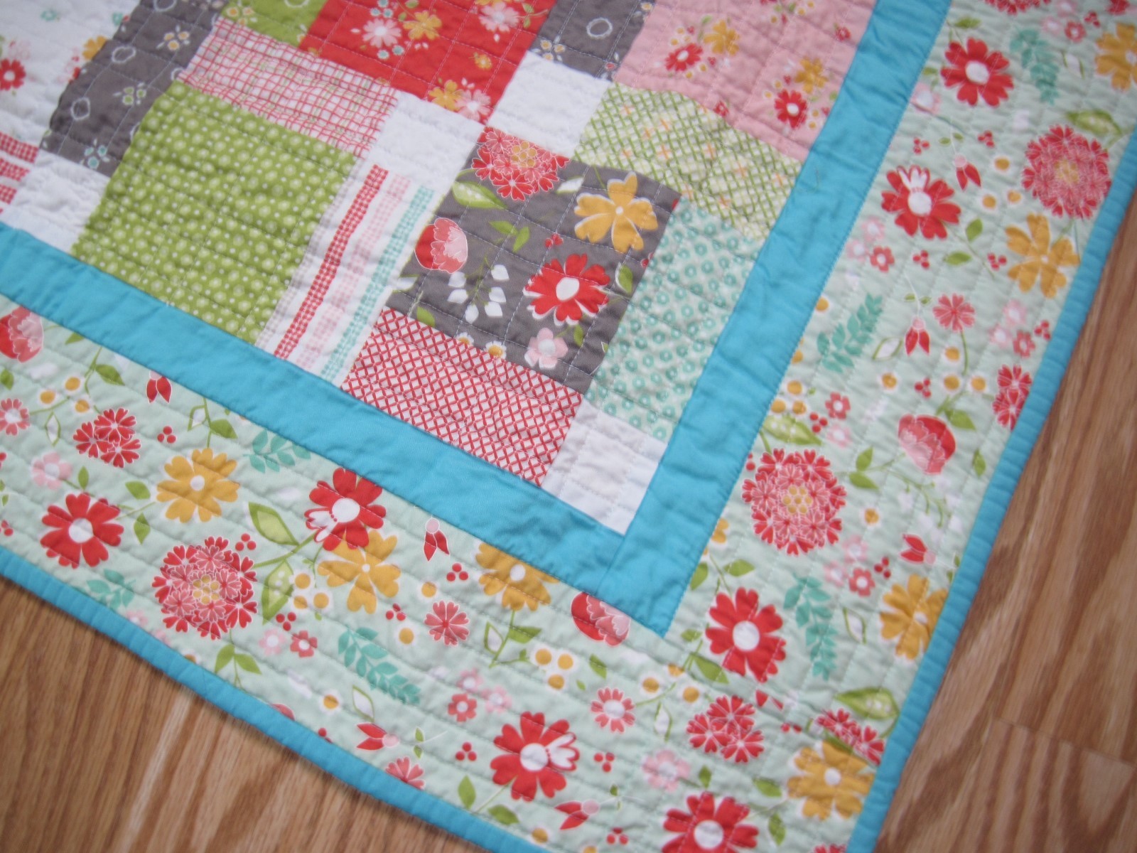 Handmade Crib Lap Quilt - 35