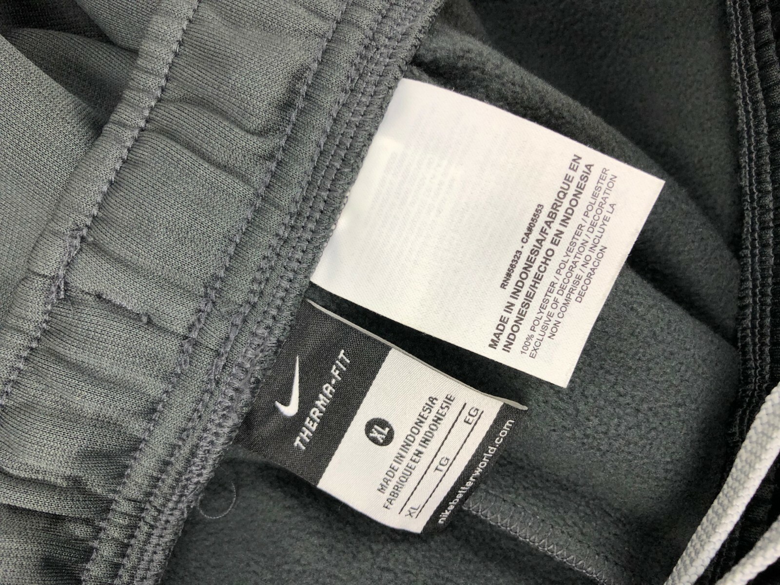 Nike Therma Fit Grey Sweat Pants Youth Size Boys XL