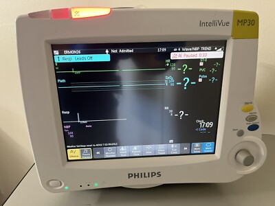 Philips IntelliVue MP30 Touchscreen Patient Monitor With Module.