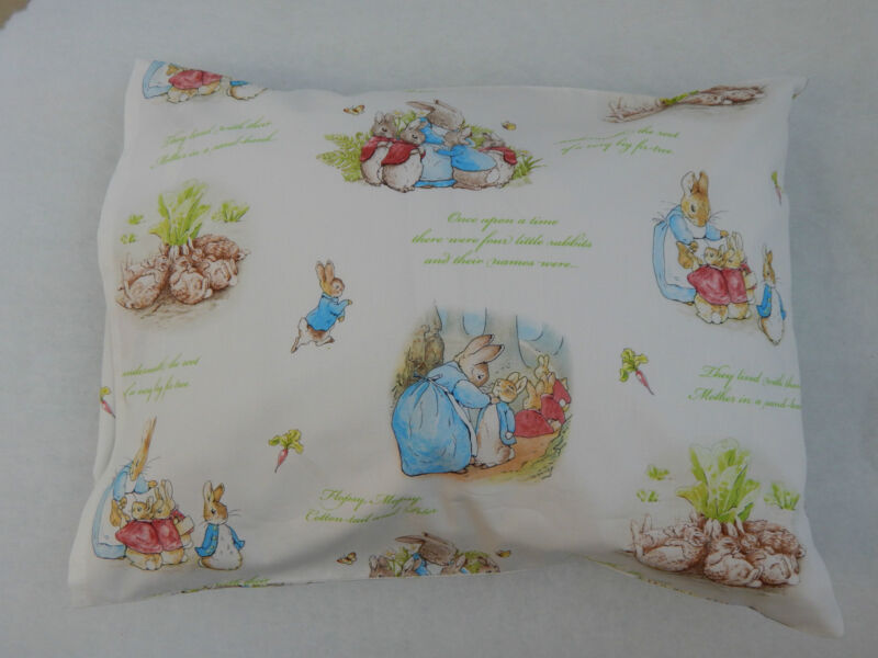 Peter Rabbit Pillowcase White Child Toddler Cot Size  100% Cotton
