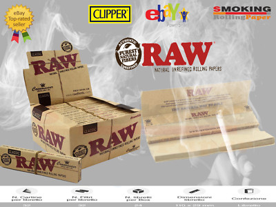 Cartine Raw Classic Connoisseur Lunghe Filtri In carta da 24 libretti