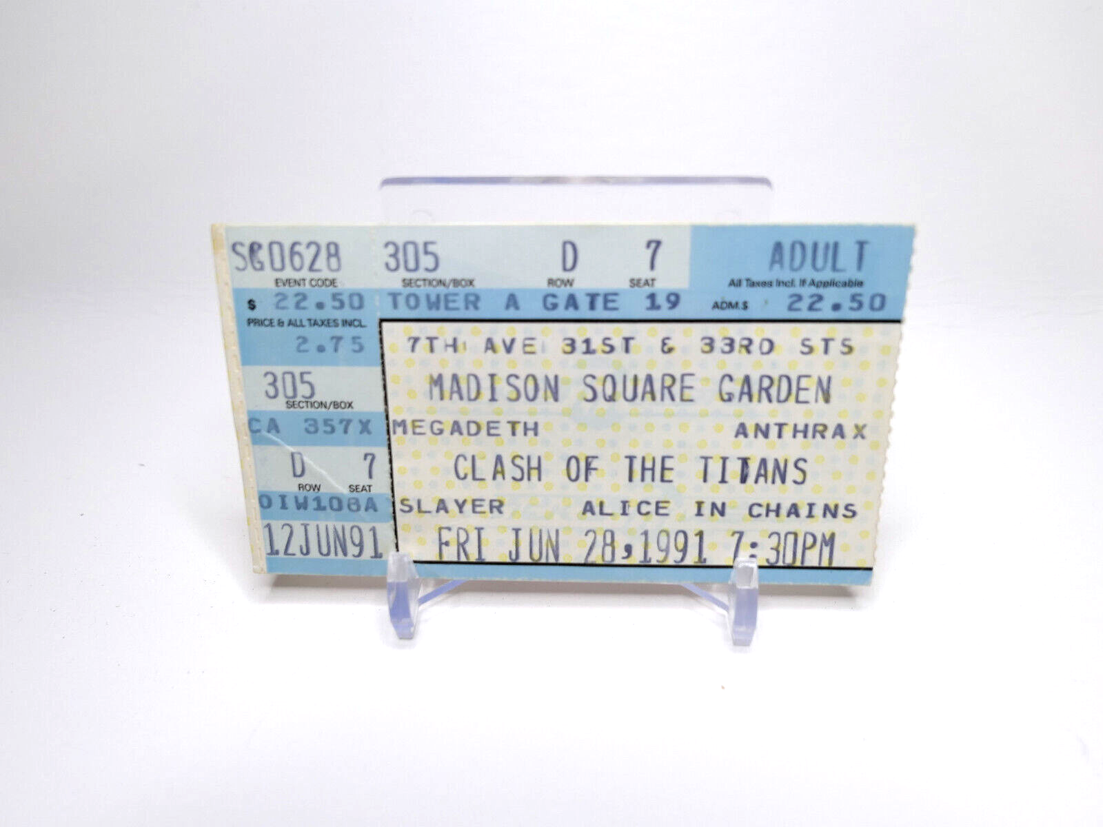 1991 ALICE IN CHAINS / SLAYER / CLASH OF THE TITANS VINTAGE