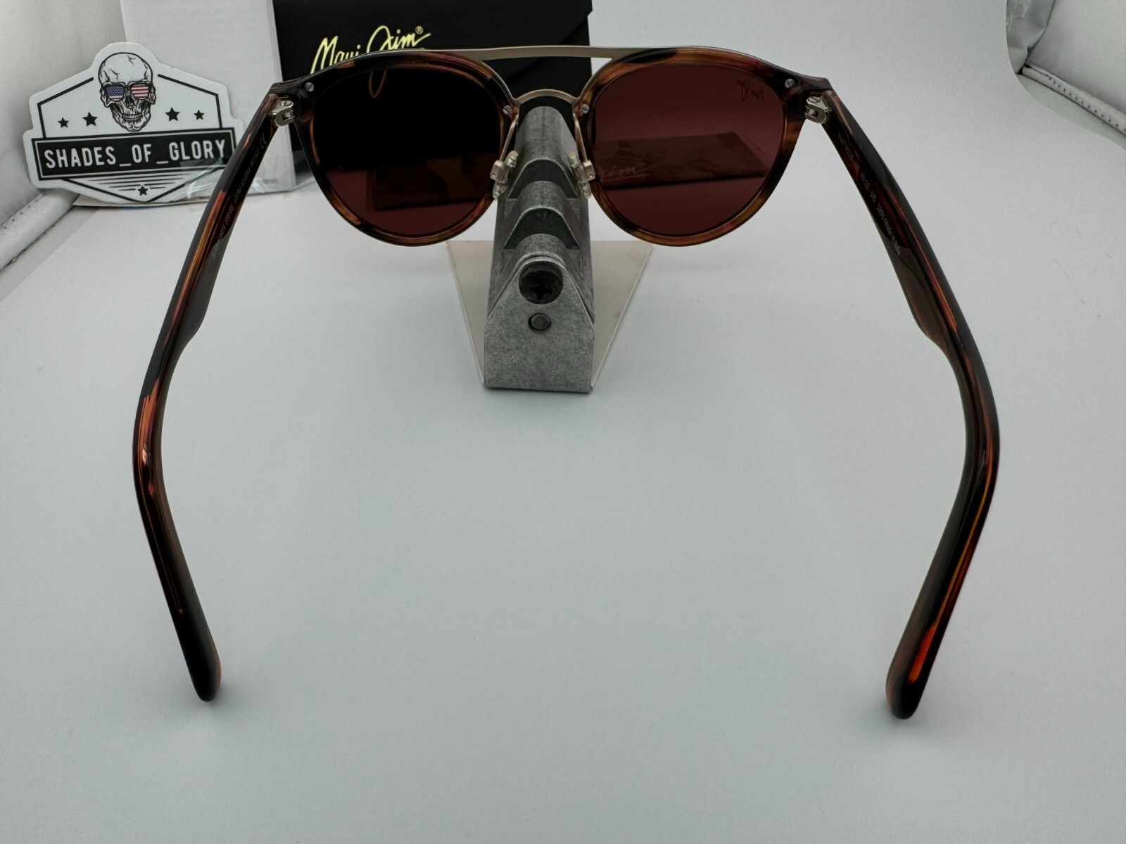 Pre-owned Maui Jim Sunny Days Mj 529-19c Espresso Smoke Maui Rose Red Polarized Sunglasses In Pink