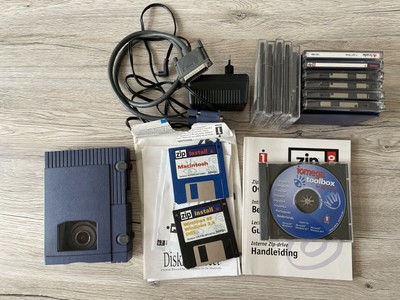 ZIP Laufwerk iomega 100 parallel port - externes Laufwerk + 11 Disketten ZIP 100