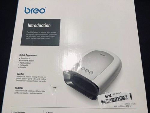 Breo iPalm 520s Electric Acupressure Hand Palm Massager with Air Pressure Heat