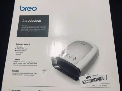 Breo iPalm 520s Electric Acupressure Hand Palm Massager with Air Pressure Heat