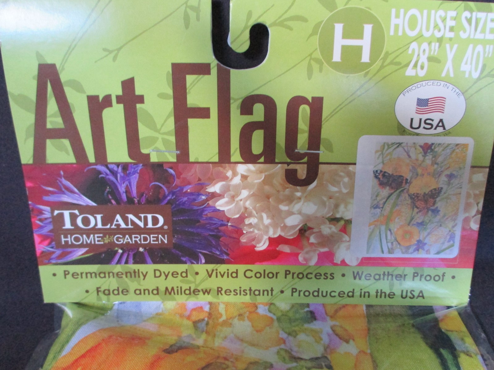 Toland Home Art Flag Monarch Meadow 28