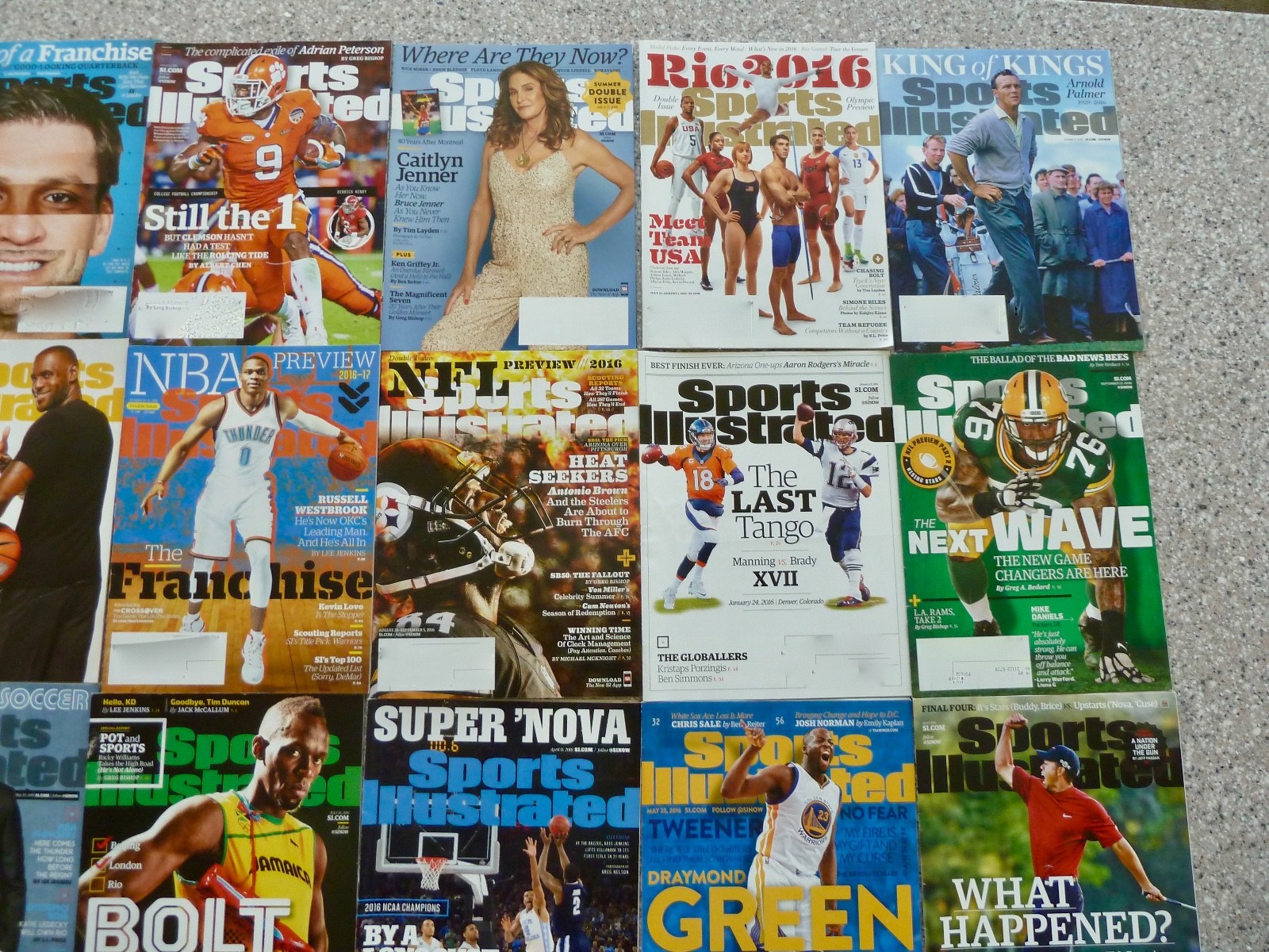 Lot of 18 Sports Illustated Magazines 2016 Issues