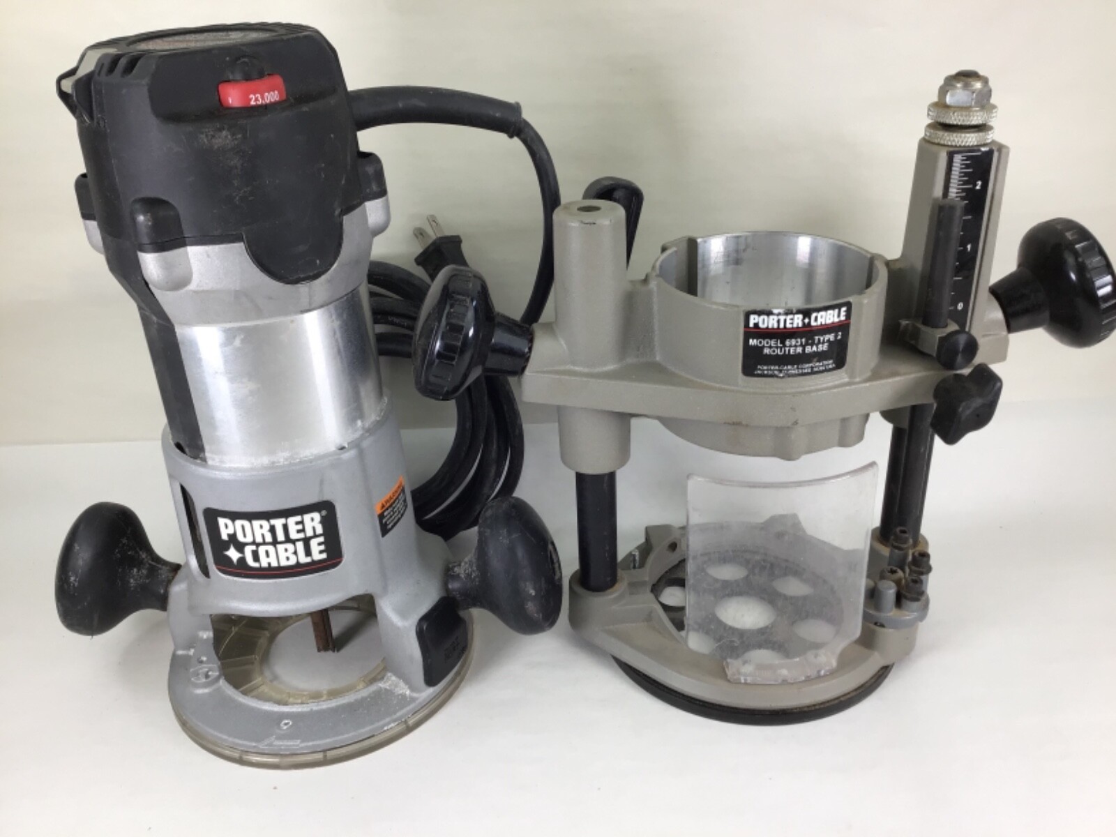 Porter Cable Router 890 variable speed heavy duty 2 bases plunge
