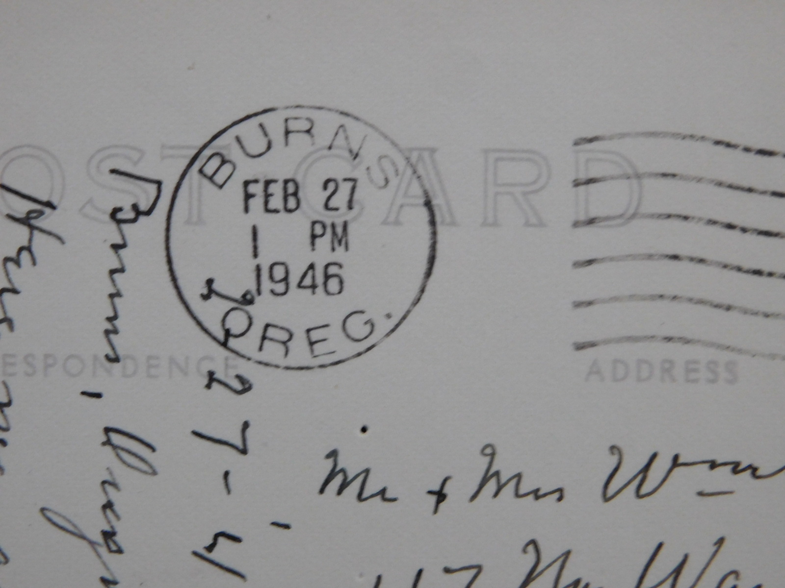 RPPC: Three Flags Highway, Burns OR, Eastman B-1573, posted 1946