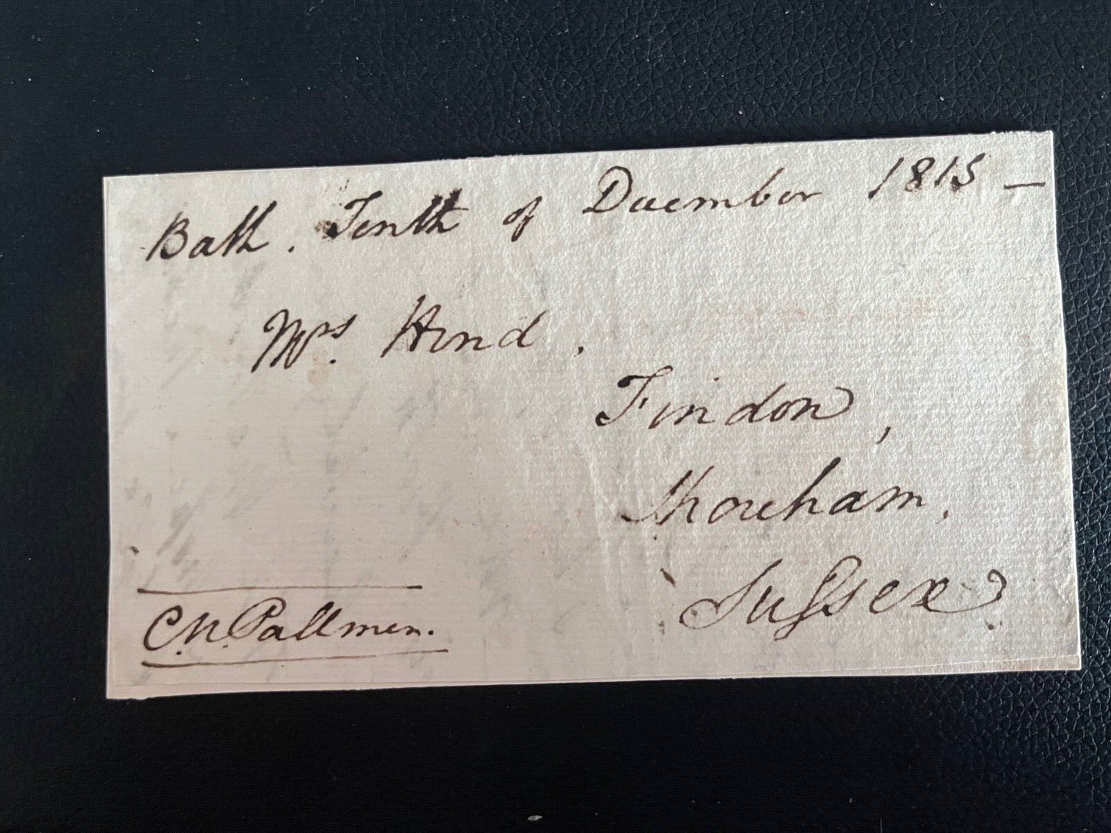 CHARLES NICHOLAS PALLMER - MP & WEST INDIES SLAVE OWNER - SIGNED ENVELOPE FRONT