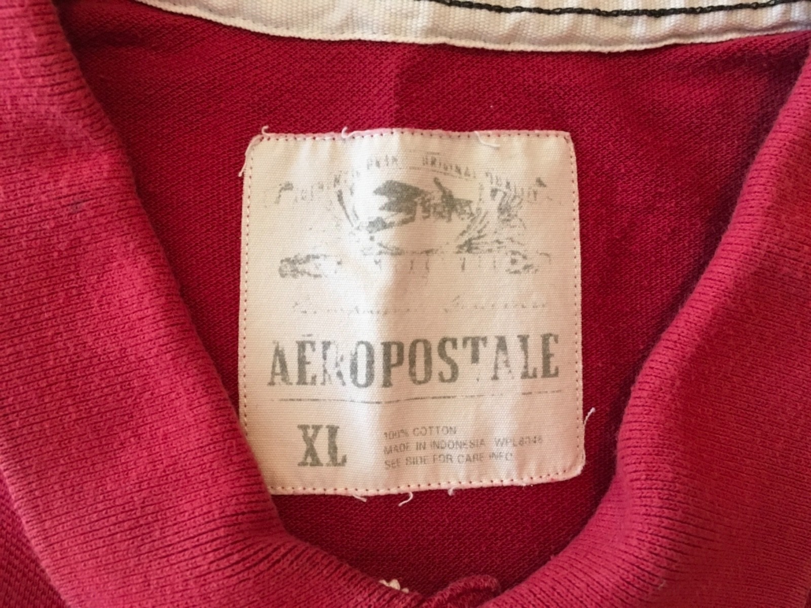 Aeropostale Lot Red Polo Style Shirt Green Striped Button Down Shirt Men's XL