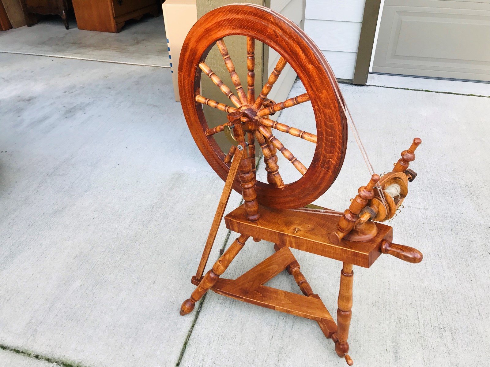 Beautiful Vintage 1981 Ove Bergan Maple Spinning Wheel L@@K