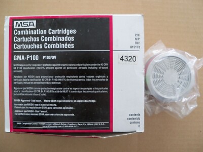 MSA 815178 Comfo Chemical Cartridges GMA Organic Vapor P100 - Lot of 8
