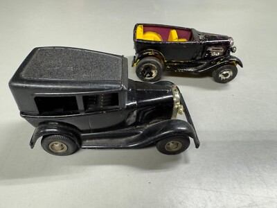 Vintage 1970s TONKA Model-T Ford Car + Roadster - Black