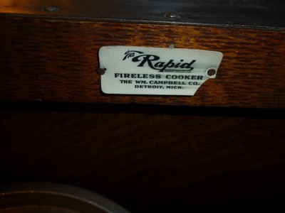 Antique Rapid Fireless Cooker By The WM. Campbell Co. Fireless Cook Stove