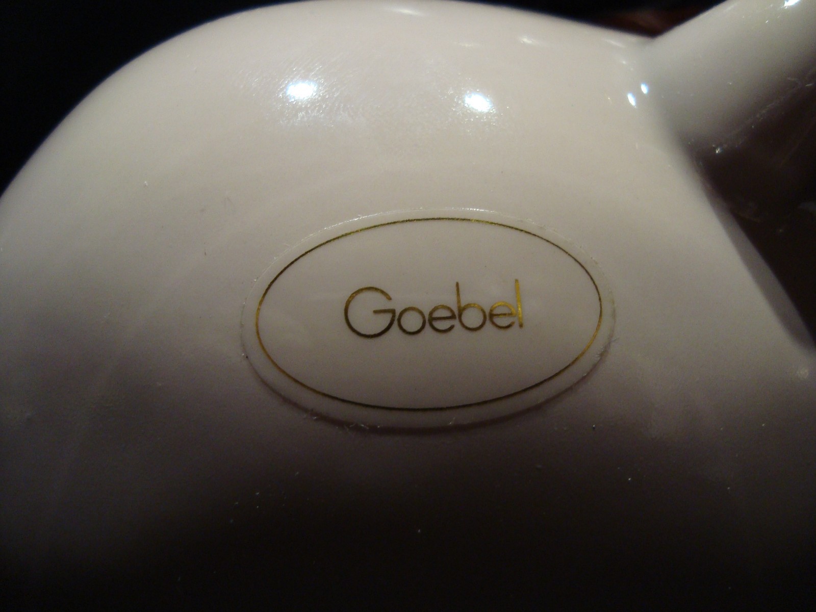 New Vintage Goebel Boy with Shamrock Riding Pig Piggy Bank with Key 10-607-01-8