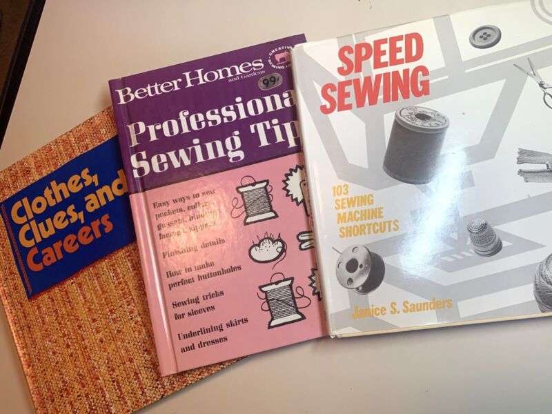 3 Vintage Sewing Books--Speed Sewing, Professional Sewing Tips, Clothes, Careers