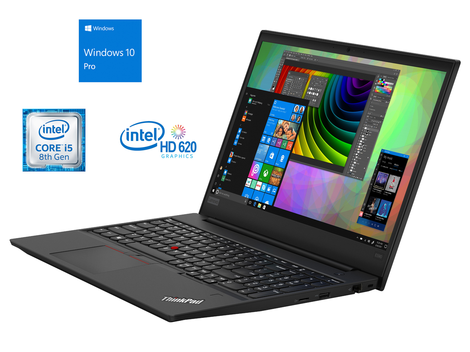 Lenovo ThinkPad E590 15", i5-8265U, 16GB RAM, 256GB SSD, Windows 10 Pro