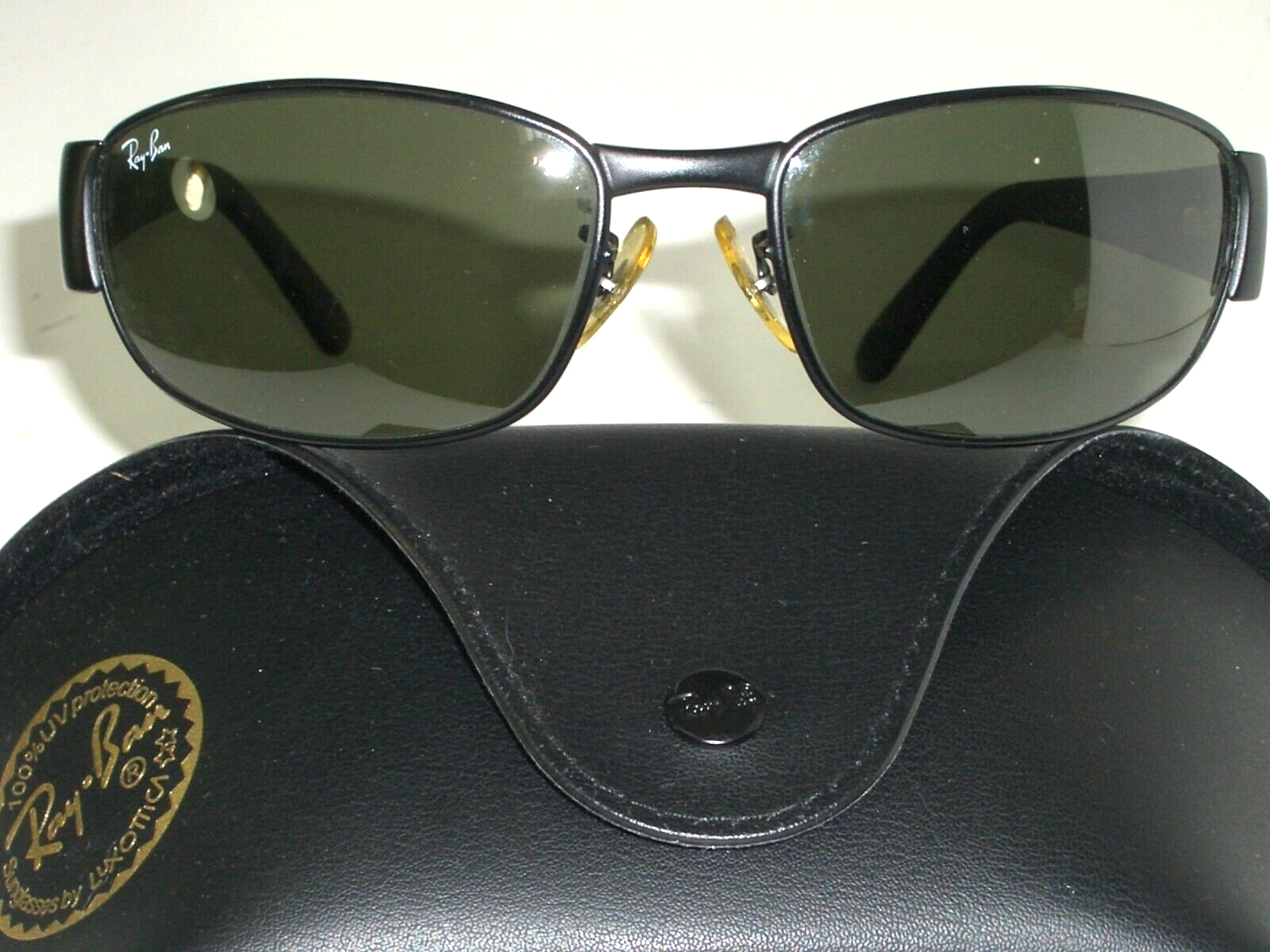 RAY BAN ITALY RB3141 006/48 LEATHER II 60[]18 BLACK SPORT