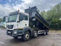 MAN/ ERF TGS 35-400 8X4 STEEL TIPPER , AUTO, WEIGHER , SHEET SYSTEM..CLEAN TRUCK