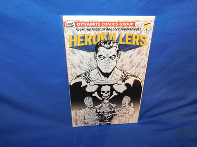 Project Superpowers: Hero Killers #1 Ryan Browne Black and White Variant 1:10