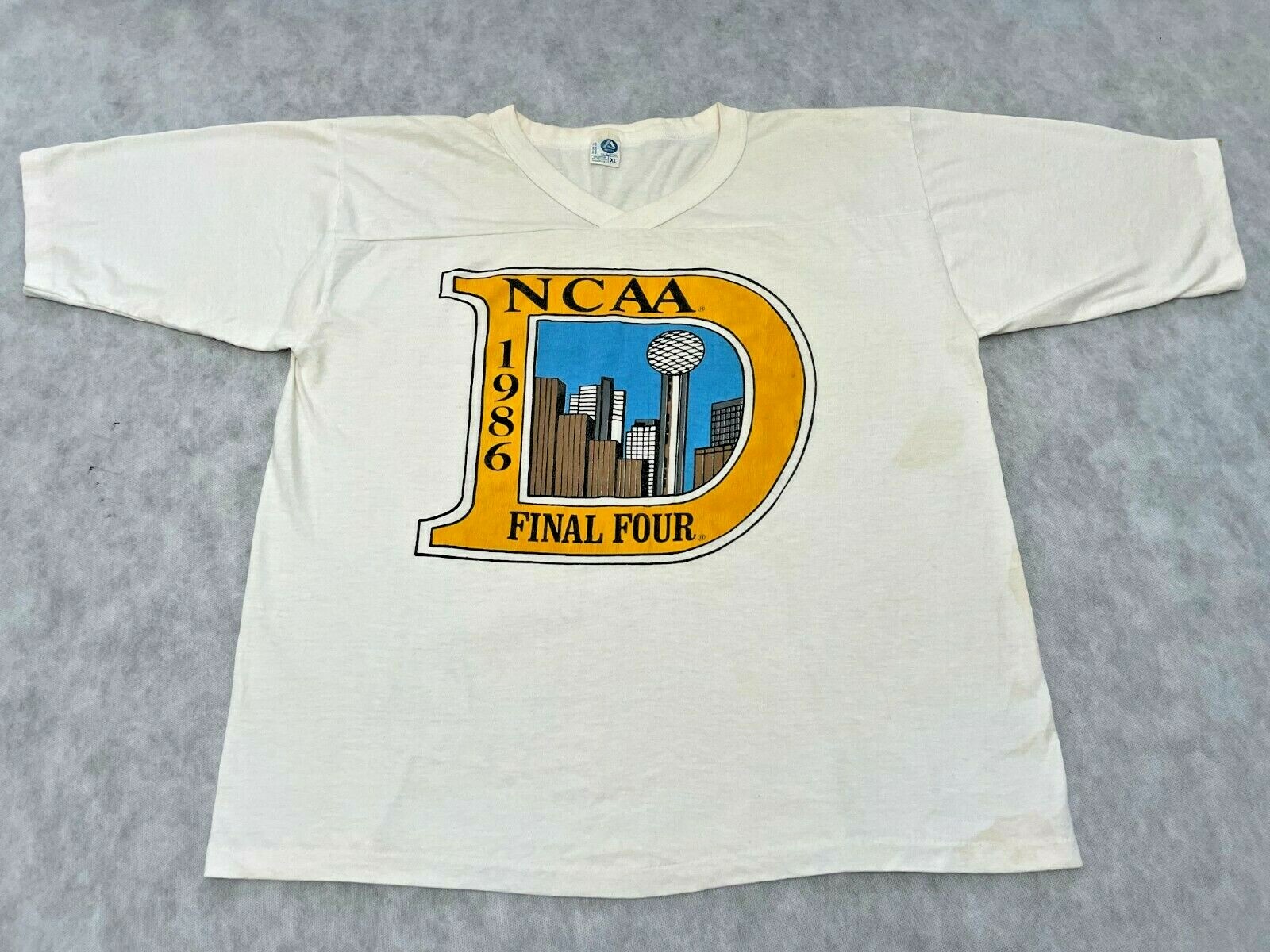 Vintage 80's 1986 NCAA Final Four T-Shirt Basketball Dallas