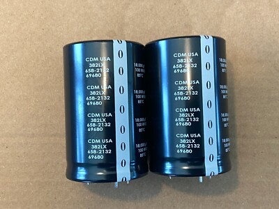 2 New 18000 uf 100v CDE Main Filter Capacitors fr Pioneer SA-9500 EXACT FIT 50mm