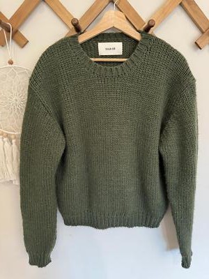 トップス VUJA DE Low gauge knit moss green Vuja De Vuja De Low Gauge Knit Sweater Moss Green Size 2