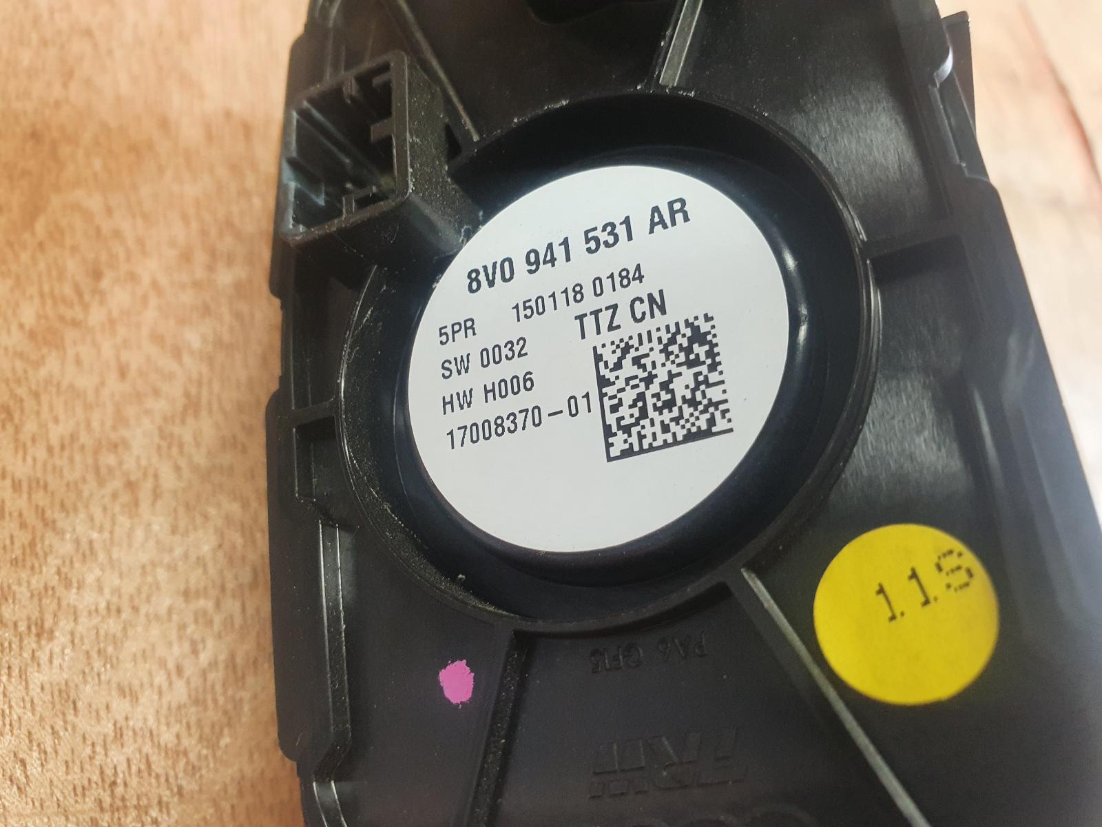 2018 Audi A3 HEADLAMP SWITCH NON FRONT FOGLAMP WITH WEATHER LIGHT image 4
