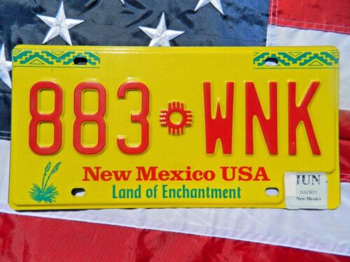 NEW MEXICO license licence plate plates USA NUMBER AMERICAN REGISTRATION