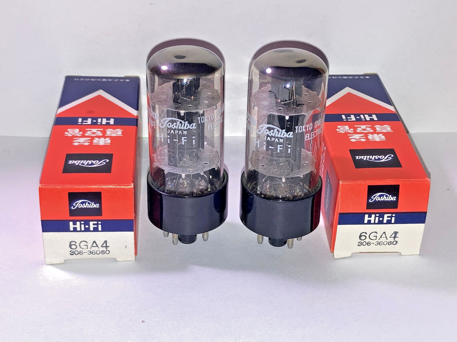 Toshiba 6GA4 Tubes, Matched Pair, NOS/NIB, Tested, Successor