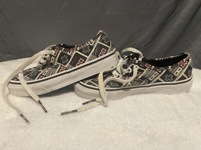 Vans Nintendo NES Controler Game Over Old Skool Youth Sz 2 Kids Sneakers