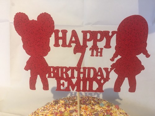 LOL DOLL CAKE TOPPER L.O.L SURPRISE PERSONALISED CUSTOM NAME AGE BIRTHDAY PARTY