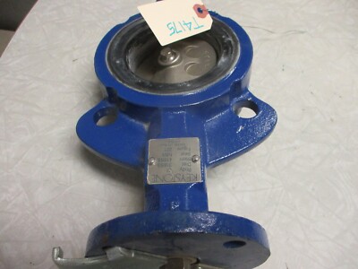 KEYSTONE Wafer Butterfly Valve 3'' 250-PSI DI Body, SS Disc, NBR Seat, Bare Stem