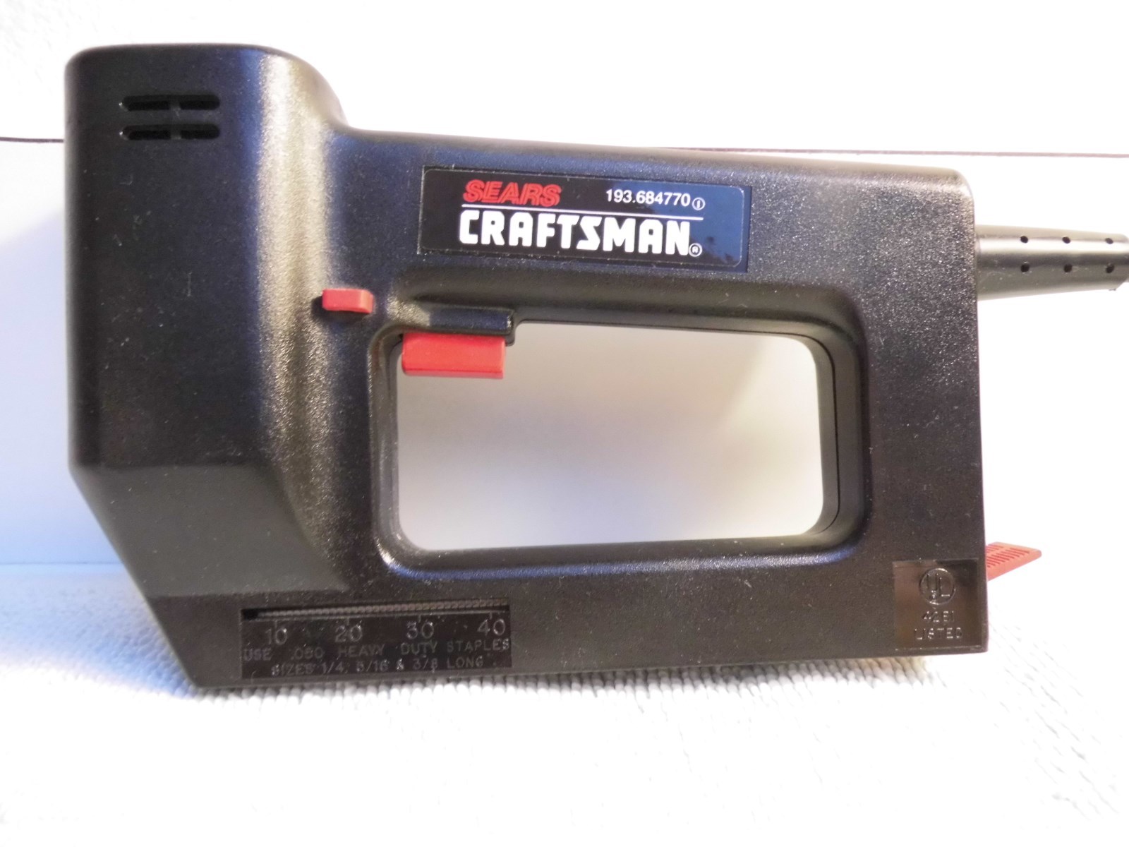 Craftsman Electric Stapler Model No. 193.684770 With Instructions