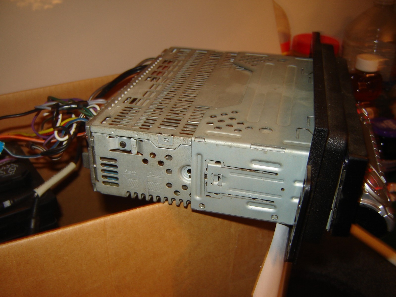 sony cdx-m610 car radio black panel bus audio in graphics