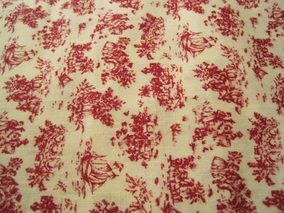 Marcus Bros. Dark Pink French Country FabricMatching Muslin 5 yds 3 yds