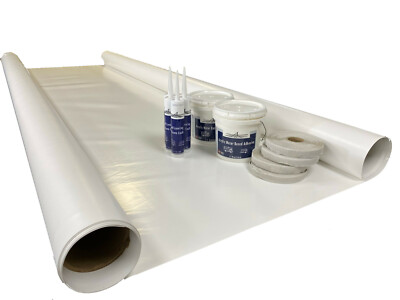 PVC RV Rubber Roof Kit 8.5 ft Wide X 30 ft Long Extreme Camper Roof Repair