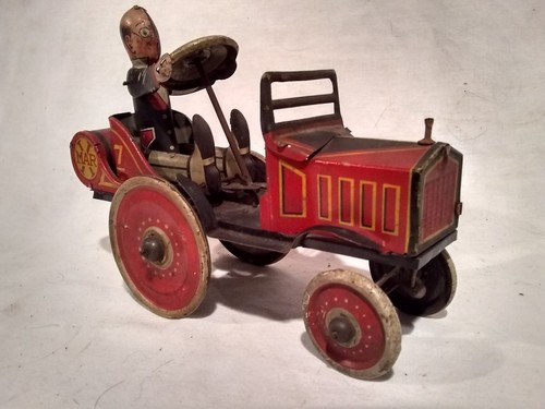 1931 Vintage Original MARX COO COO Car Wind Up Tin Toy CRAZY CAR  Working