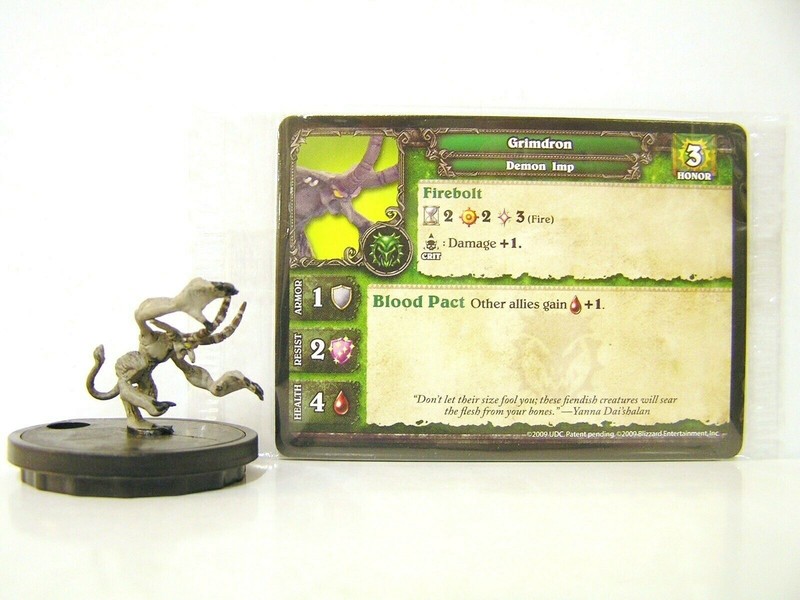 WOW WARCRAFT MINIATURES Spoils of War MINI : GRIMDRON - RARE
