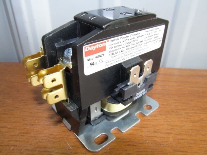 Grainger Dayton 6GNZ6 Contactor 1 pole, 40 amp, 110-120 VAC coil (W-60)