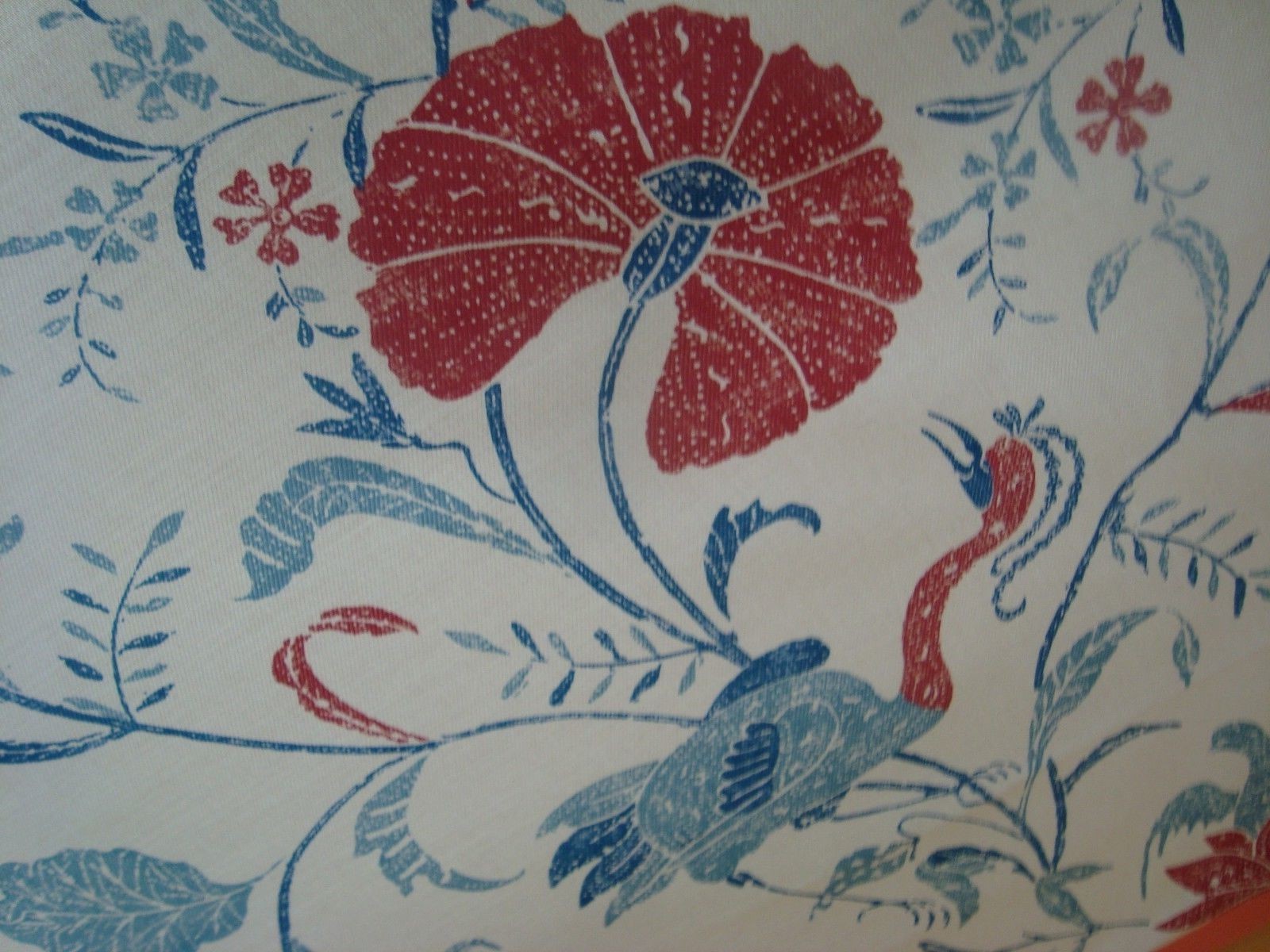 Remnant BRUNSCHWIG FILS BATIK Document BIRDS DRAPERY FABRIC 30