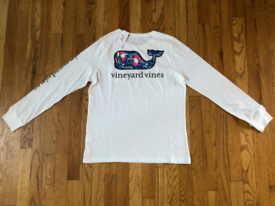 NWT Women's Vineyard Vines LS Sailing Whale Fill Pocket T-Shirt Size XL