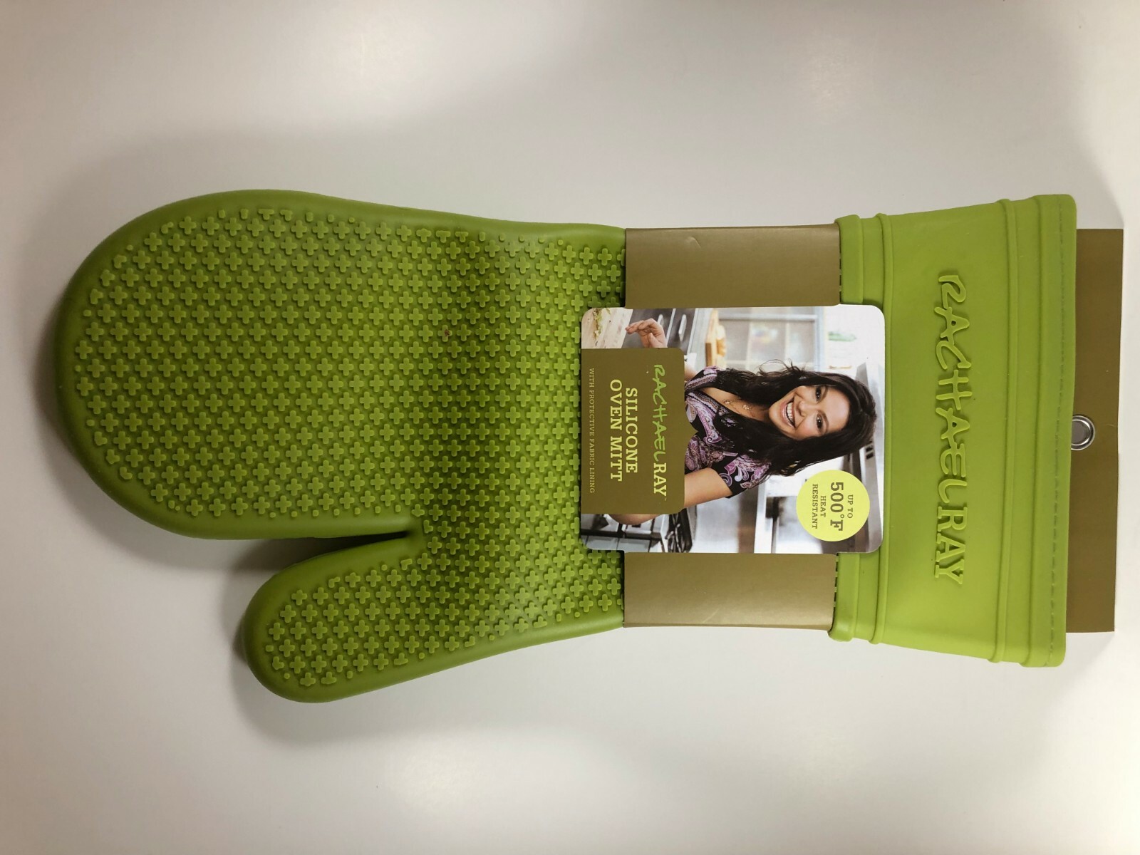 Rachael Ray Silicone Oven Mitt with Protective Fabric Lining 14in *USA Seller*