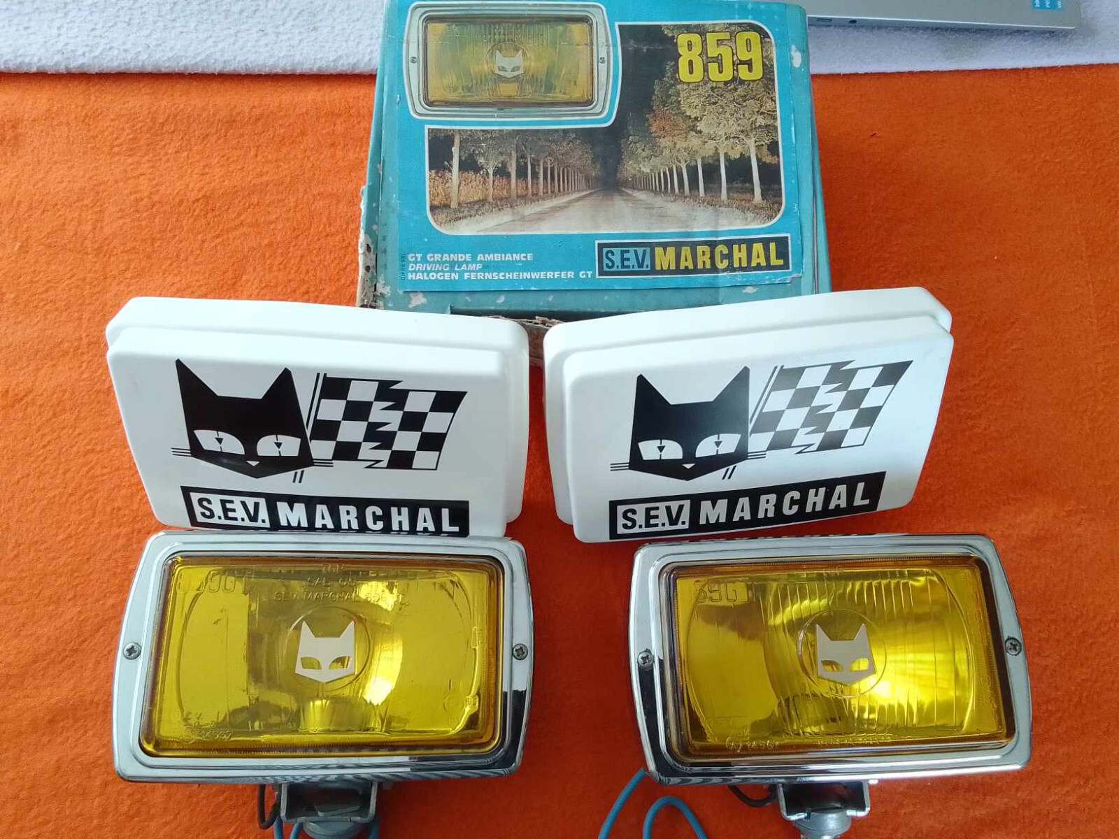 MARCHAL マーシャル 859GT フォグ イエロー 角型 スクエア 2個