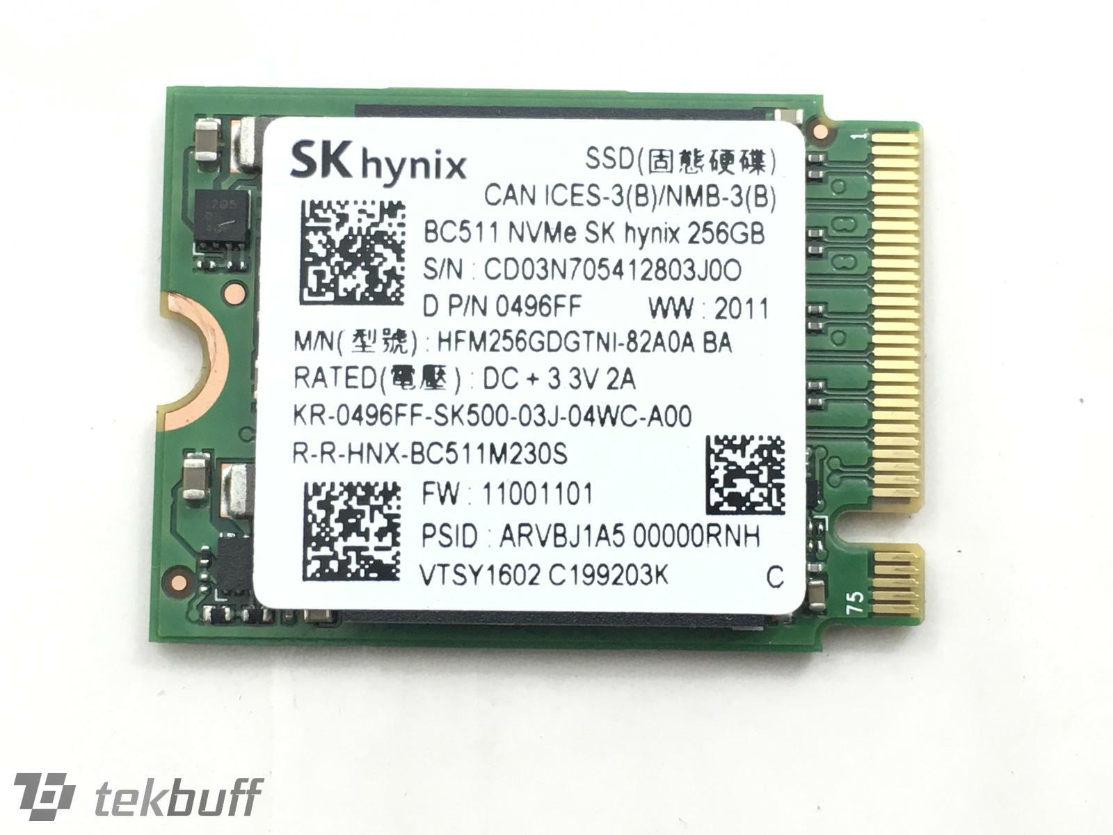 SK Hynix 256GB NVMe SSD M.2 2230 - 0496FF / HFM256GDGTNI | eBay SK Hynix 256GB NVMe SSD M.2 2230 - 0496FF / HFM256GDGTNI | eBay